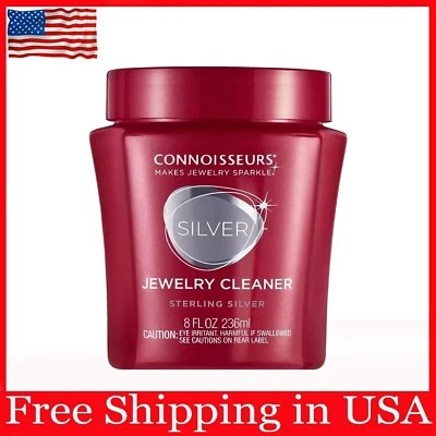 Limpiador de joyas de plata Connoisseurs, limpiador líquido de joyas en tarro rojo Foto 1 de 4