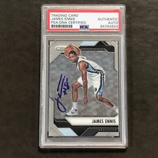 2016-17 Panini Prizm #70 James Ennis Signed Card AUTO PSA Slabbed Grizzlies