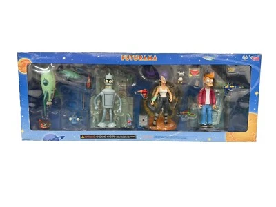 Futurama - Collect-O-Pak Figure Set - Tower Records 2001 - NIB - Moore Action Co - Image 1 of 4