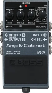 BOSS IR-2 Amp & Cabinet Guitar Amp Simulator Cabinet Compact Pedal Black New - Picture 1 of 1