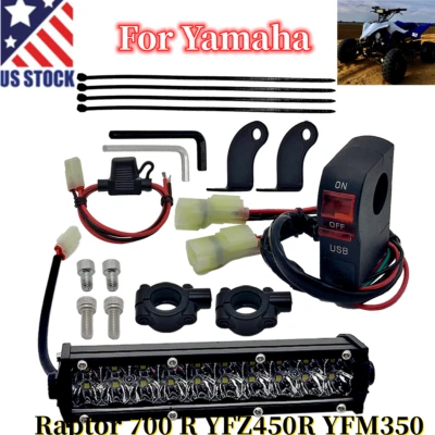 ATV LED Headlight Light Bar Kit For Yamaha Raptor 700 R YFZ450R YFM350 2017-2021 - Image 1 of 4