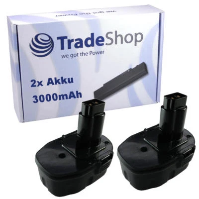 TRADE-SHOP 2x BATTERIA sostituisce Dewalt 14,4V 3000mAh 3Ah DC-9091 DE-9038 DE-9091 IT-9092