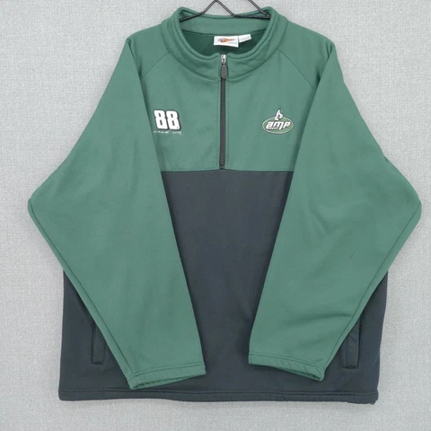VTG Dale Earnhardt Jr Sweater Mens XXL 2XL 88 Amp Energy 1/4 Zip Winners Circle Cover