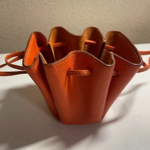 HERMES Chaine d'Ancre Vespa Mini Pouch Iconic Orange Women's Bag Rare Figure USE - Picture 1 of 9