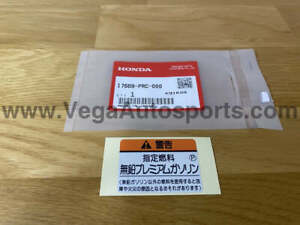 Unleaded Premium Petrol Only Warning Decal to suit Honda Integra DC5, Civic FD2,