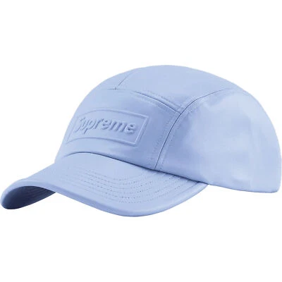 SUPREME SS22 GORE-TEX LEATHER CAMP CAP HAT GREY SS22 SS22H113 BOX LOGO - Imagem 1 de 4