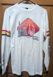 Vtg 1980s Carlsbad Caverns New Mexico Long Sleeve Tshirt Three Stripe Sleeve L - Picture 1 of 9