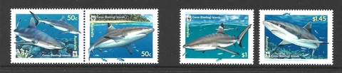 COCOS(KEELING) ISLANDS 2005 WWF-REEF SHARKS (4), S.G 406a-409a MNH** Cover