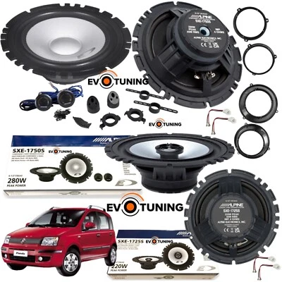 ALPINE EVOTUNING - NO HERTZ Kit 6 Casse Altoparlanti Alpine Anteriori Posteriori per Fiat Panda dal 2003
