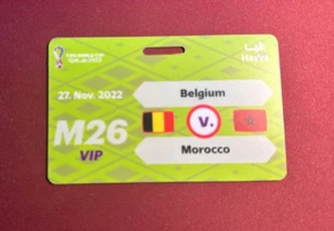 FIFA Qatar 2022 HAYYA Match# 26 Belgium V. Morocco VIP Gate Pass World Cup - Picture 1 of 2