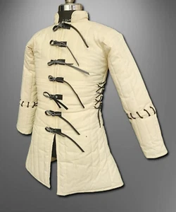 Viking gambeson costume, Medieval Padded Armour Gambeson With Full Sleeves - Picture 1 of 1
