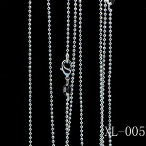 1pcs 925 Silver Beaded Chain 24inch Necklace Trendy Charm Jewelry Gift - Picture 1 of 6