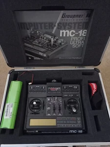 Graupner MC-18 transmitter Tx 35 Mhz FMSSS w/o receiver, with Tx module and case - Picture 1 of 5