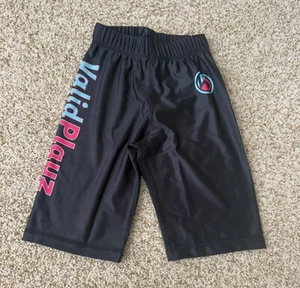Kids Youth Black Shorts Size Medium, Valid Playz  - Picture 1 of 10