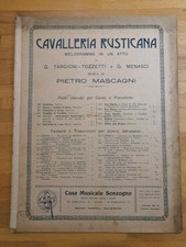 Spartito CAVALLERIA RUSTICANA fantasia per violino e piano di E. Bastini 1890