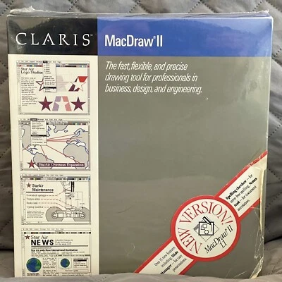 VNTG CLARIS MacDraw II for Apple Macintosh FREE SHIPN 📦  l👁️👁️k - Image 1 of 4