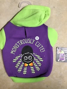 PETCO BOOTIQUE Halloween "MONSTRUOSAMENTE"" LITE UP Sudadera con Cachorro/Perro xsmall - Imagen 1 de 1
