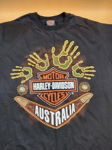 VTG Harley Davidson T-Shirt M Tasmania 1996 HOG Australia Single Stitch NWOT! - Picture 1 of 9