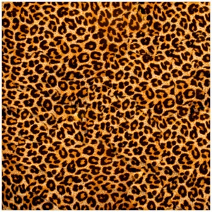 Wallario Aufkleber Möbelfolie Lack Tisch 55x55cm Leopardenmuster orange schwarz - Bild 1 von 4