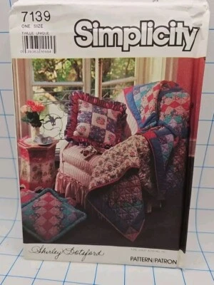 Simplicity Shirley Botsford Quilted Patchwork Square Quilt Pattern 7139 - Image 1 of 4