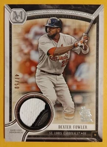 Parche significativo reliquia 2018 Topps Museum Collection #MMR-DFO Dexter Fowler 47/50 - Imagen 1 de 2