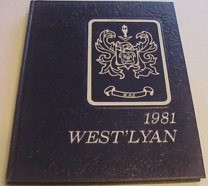 LIBRO DE AÑO DE SECUNDARIA WEST'LYAN 1981 WESTERLY RI RHODE ISLAND - Imagen 1 de 10