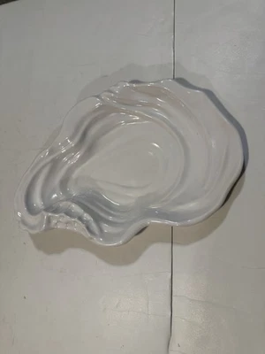 Bandeja para servir melamina Beatriz Ball Oyster 17,5x12 pulgadas Blanco Foto 1 de 2