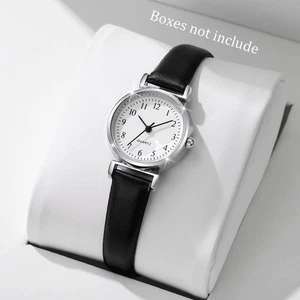 Moda Esfera Pequeña Mujer Relojes Simple Correa de Cuero Analógico Cuarzo Reloj Pulsera - Imagen 1 de 18