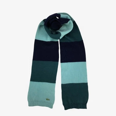 Bufanda de lana vintage Lacoste clásica de punto acanalado calentador de invierno bufandas de Navidad Foto 1 de 4