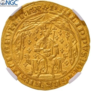 [#899731] France, Philippe VI, Pavillon d'or, 1339, Pontivy's Hoard, Gold, NGC,  - Picture 1 of 2