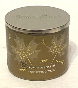 Bath & Body Works PUMPKIN BONFIRE grande candela barattolo 3 stoppini 14,5 oz - Foto 1 di 4
