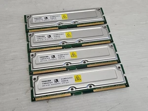 2GB (4x512MB) Rambus RIMM 800-45, 800MHz, ECC, Toshiba THMR2E16-8, Working - Picture 1 of 2