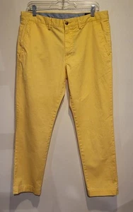 Ralph Lauren The Polo Chino Stretch Slim Fit 34 X 30 Light Yellow Preppy - Picture 1 of 7