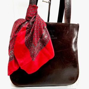 Vgt Armani Exchange A/X Bugendy Leather Shoulder Bag + FREE 100% Silk Scarf(26 - Picture 1 of 16