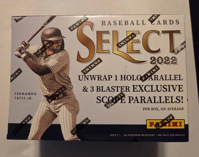 2022 * FACTORY SEALED * Panini SELECT Baseball BLASTER BOX ~1 Holo Parallel Card - Image 1 of 3