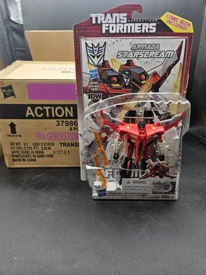 New! Transformers Generations ARMADA STARSCREAM w/ IDW COMIC BOOK Hasbro 2013  - Image 1 of 4