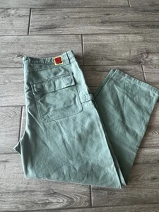 Empyre Pants Canvas Army Green Relax Baggy Y2K Skateboard Carpenter Mens 38x30 - Picture 1 of 16