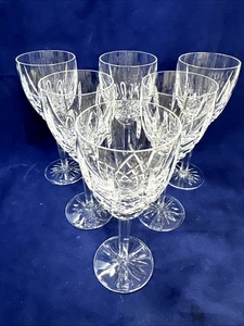 Waterford Kristall Araglin Wasser/Wein große Kelche 7 7/8" Menge 6-Top - Bild 1 von 7