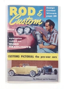 1957 Feb ROD & CUSTOM Hot Rods QUAD HEADLIGHTS Midwest roadsters CONTEST WINNERS - Picture 1 of 5