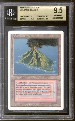 Magic MTG 3rd Edition Revised Volcanic Island BGS 9.5 GEM MINT *126 - Image 1 of 2