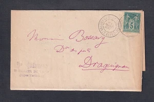 FRANCE 1897 5c SAGE ON FL St. VALLIER DE THIEY W/ PHOTOGRAPHIC CONTENTS - Picture 1 of 9