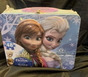 Disney Frozen 48 Piece PUZZLE - In Metal Lunch Tin! SEALED - Picture 1 of 6