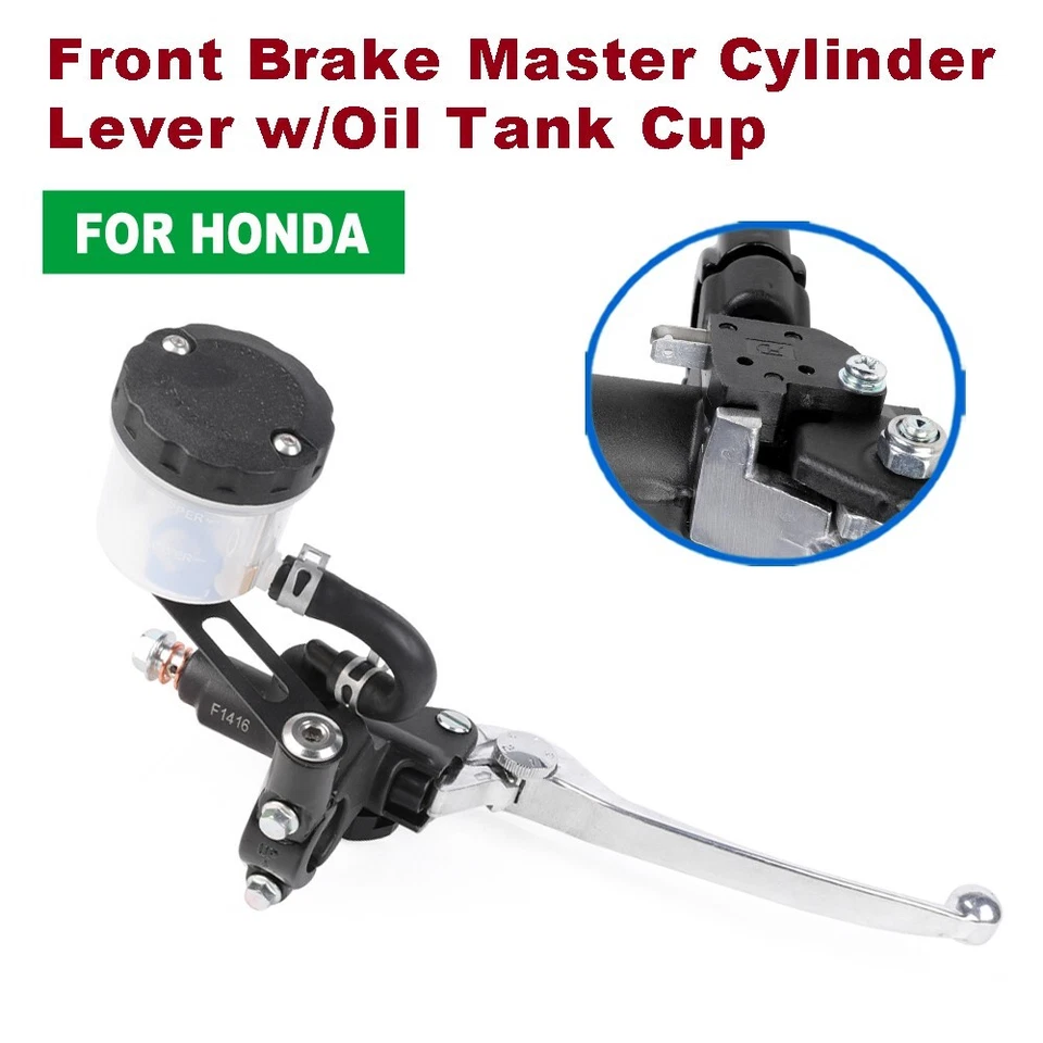 Palanca de cilindro maestro de freno delantero con taza de tanque de aceite para Honda CBR250R/300R CB500R/X Foto 1 de 4