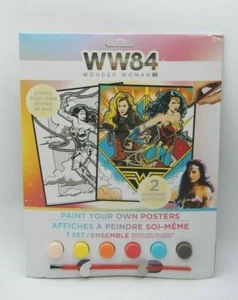 Wonder Woman DC Comics WW84 Paint Your Own Posters 6 Water Based Paint 2 Posters - Picture 1 of 6
