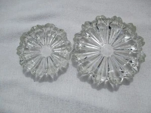 2 VINTAGE KRISTALL SCHWER GESCHLIFFENES GLAS SONNENSCHLIFF ASCHENBECHER. - Bild 1 von 10