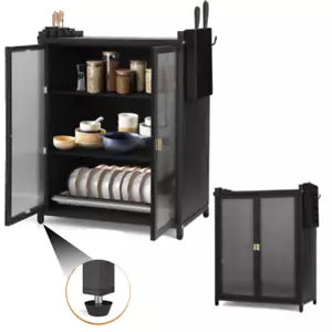 3 Tier Dish Cabinet Kitchen Utensils Drying Rack Dustproof Cabinet Organizer - Picture 1 of 11