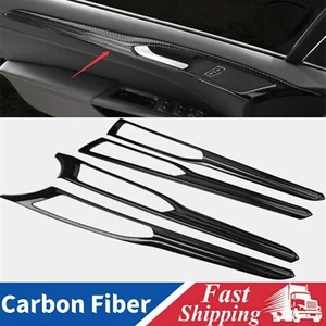 Carbon fiber Interior Door Handle Frame Cover Trim For Ford Fusion Mondeo 17-20 - Picture 1 of 6
