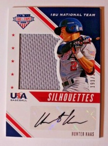 2020 STARS & STRIPES SILHOUETTES RELIC AUTO HUNTER HAAS 191/299