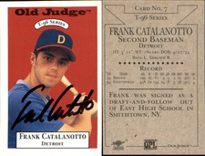 Frank Catalanotto Signed 1996 Signature Rookies Old Judge #7  Detroit Tigers