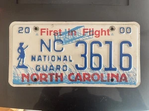 2000 North Carolina National Guard USA License Licence Number Plate 3616 - Picture 1 of 5
